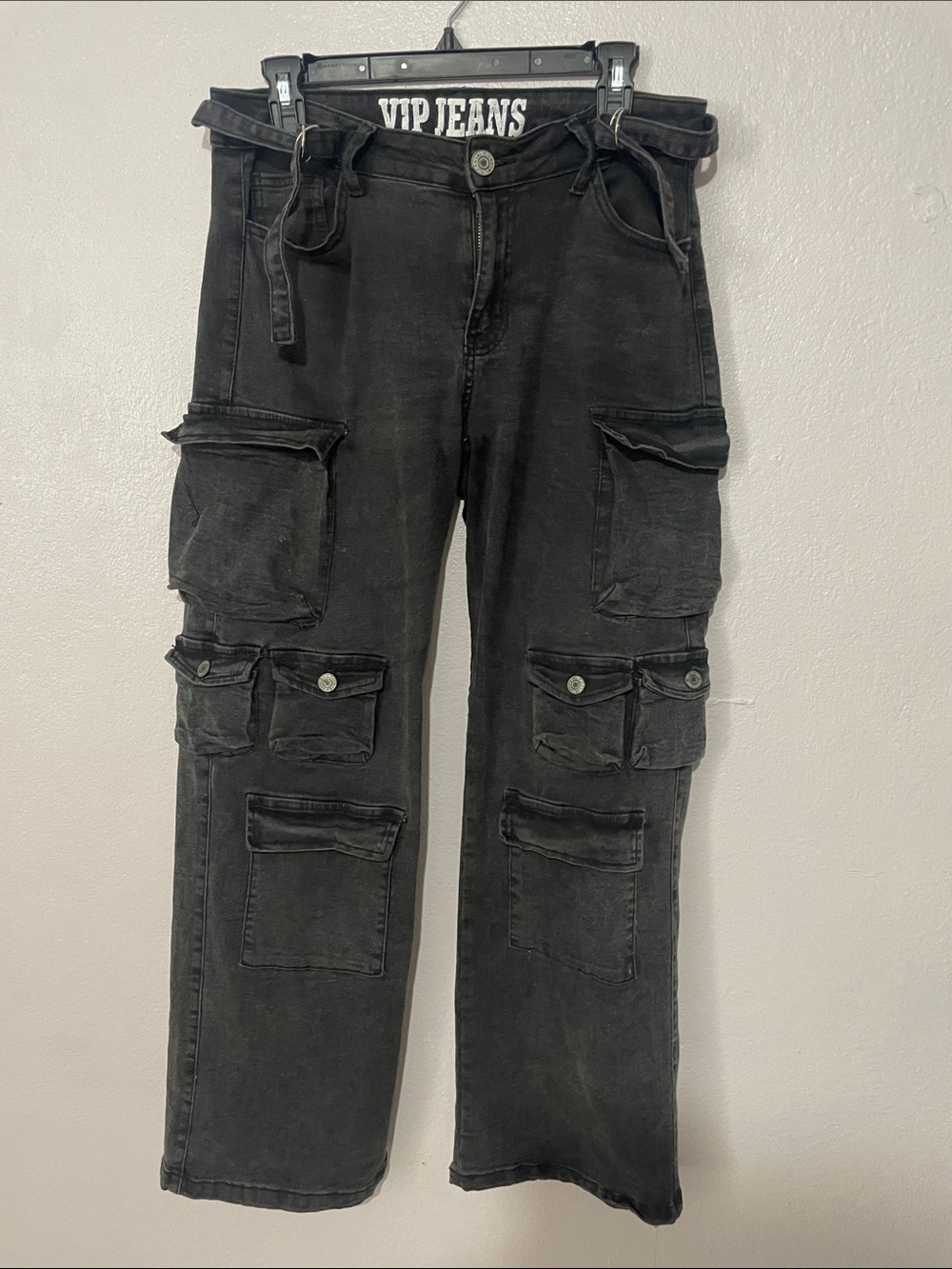 VIP Black Multi-Pocket Cargo Pants